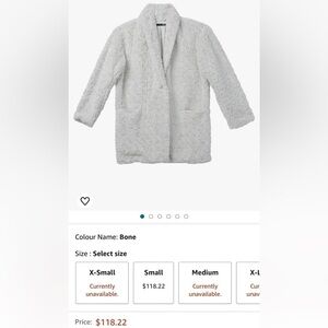 ❤️4 for $25❤️ Black tape‎ fuzzy coat size xs